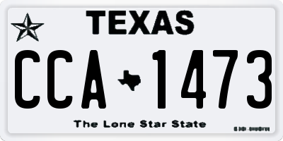 TX license plate CCA1473