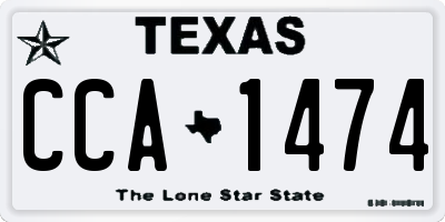 TX license plate CCA1474