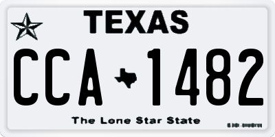 TX license plate CCA1482