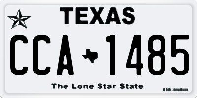 TX license plate CCA1485