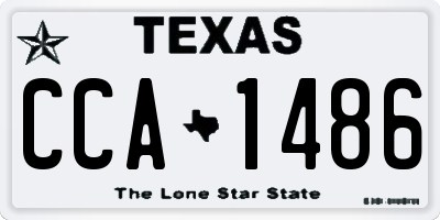 TX license plate CCA1486