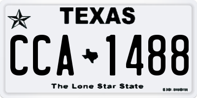 TX license plate CCA1488