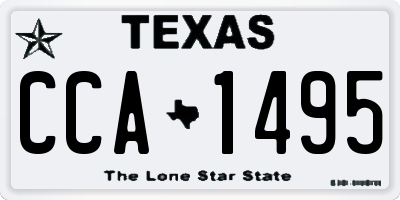 TX license plate CCA1495