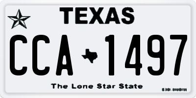 TX license plate CCA1497