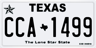 TX license plate CCA1499