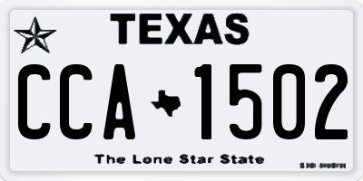TX license plate CCA1502