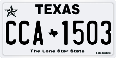 TX license plate CCA1503