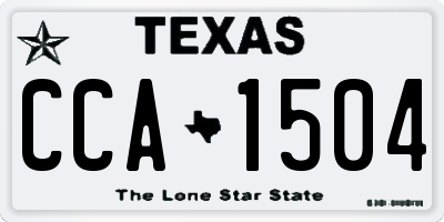 TX license plate CCA1504