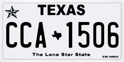TX license plate CCA1506