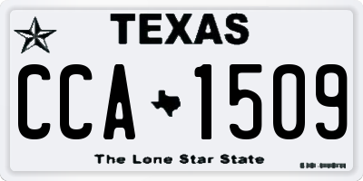 TX license plate CCA1509