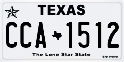 TX license plate CCA1512