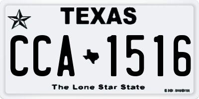 TX license plate CCA1516