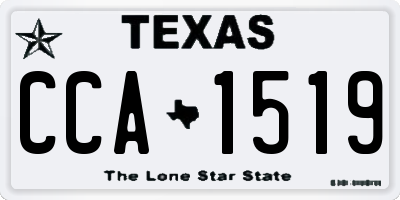 TX license plate CCA1519