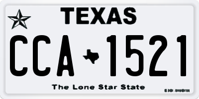 TX license plate CCA1521