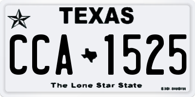 TX license plate CCA1525