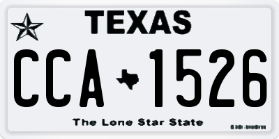 TX license plate CCA1526