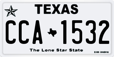 TX license plate CCA1532