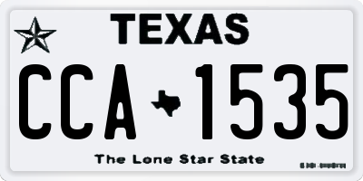 TX license plate CCA1535