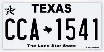 TX license plate CCA1541