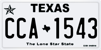 TX license plate CCA1543