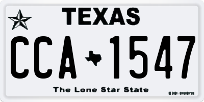 TX license plate CCA1547