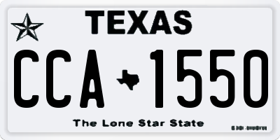 TX license plate CCA1550