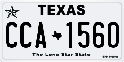 TX license plate CCA1560