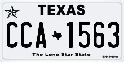 TX license plate CCA1563