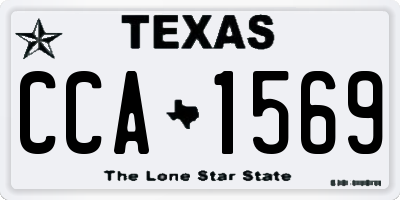 TX license plate CCA1569