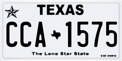 TX license plate CCA1575