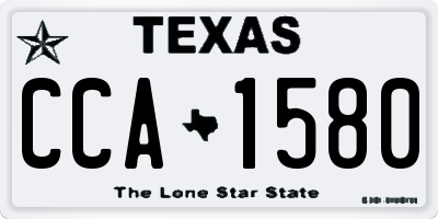 TX license plate CCA1580