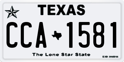 TX license plate CCA1581