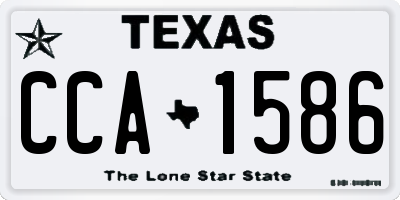 TX license plate CCA1586