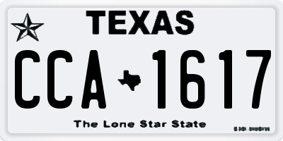 TX license plate CCA1617