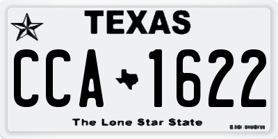 TX license plate CCA1622