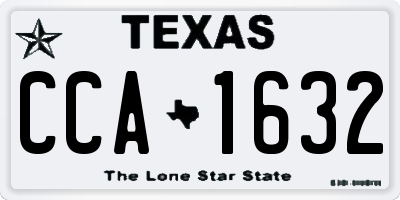 TX license plate CCA1632
