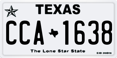 TX license plate CCA1638