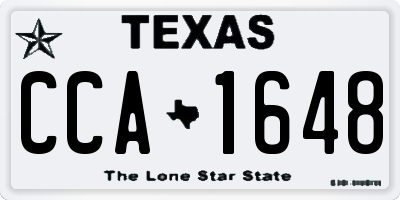 TX license plate CCA1648