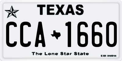 TX license plate CCA1660