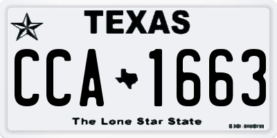TX license plate CCA1663