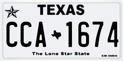 TX license plate CCA1674