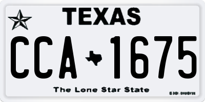 TX license plate CCA1675
