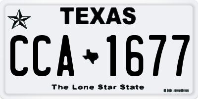 TX license plate CCA1677