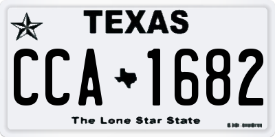 TX license plate CCA1682
