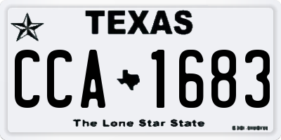 TX license plate CCA1683