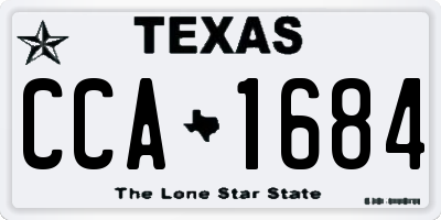 TX license plate CCA1684