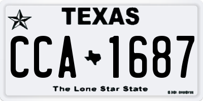 TX license plate CCA1687
