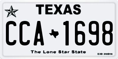 TX license plate CCA1698