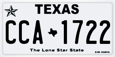 TX license plate CCA1722