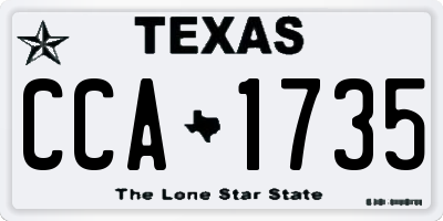 TX license plate CCA1735